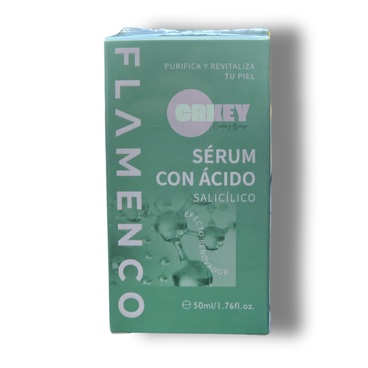 Sérum con ácido salicilico, efecto antioxidante, antigranitos y purificante